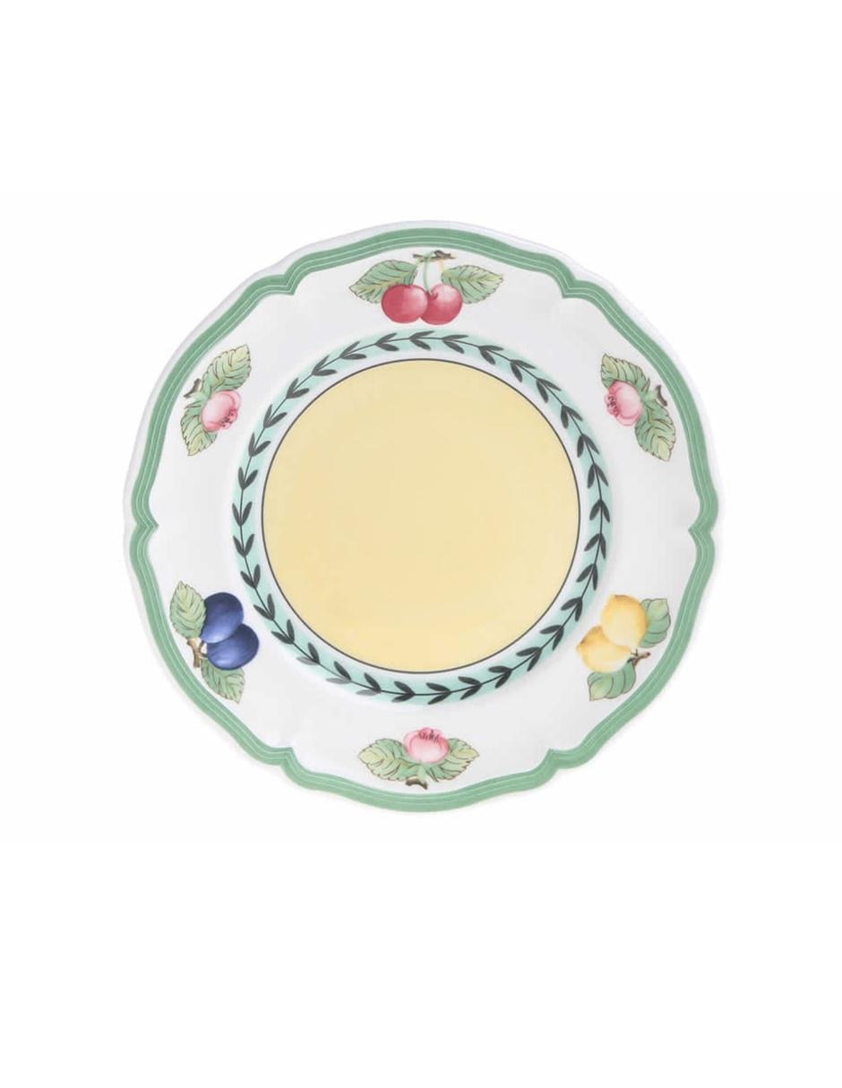 Plato para pan French Garden Fleurence blanco