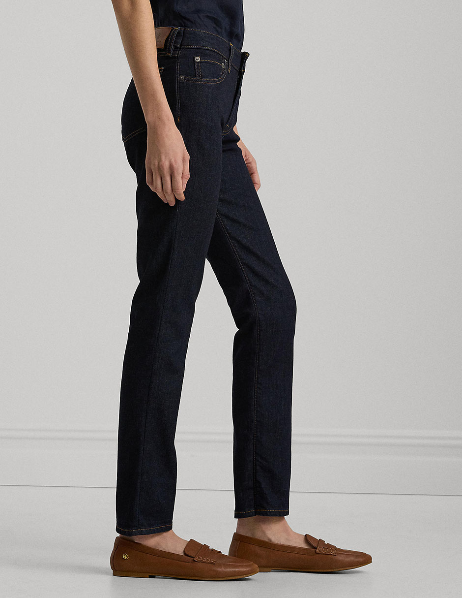 Jeans slim corte cintura para mujer 5