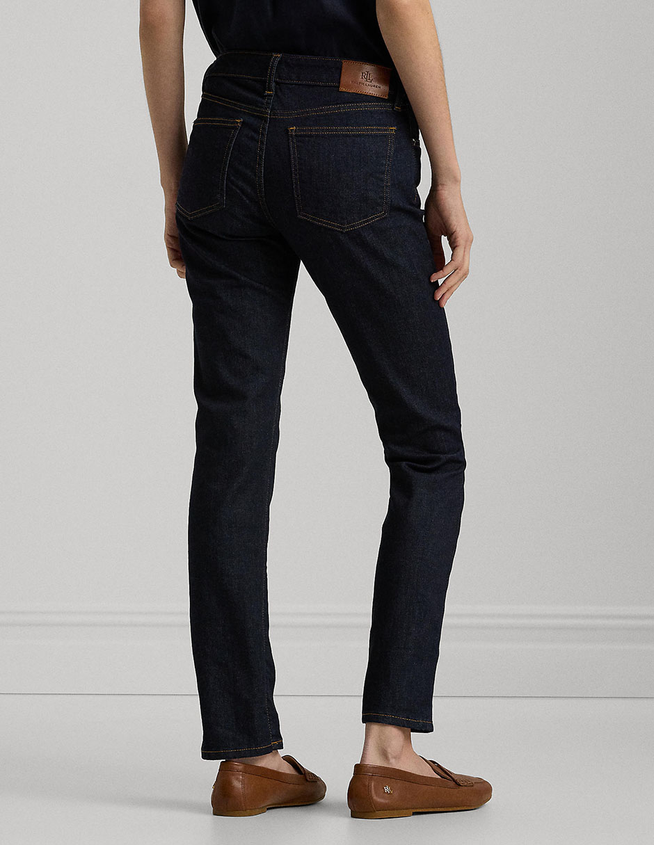Jeans slim corte cintura para mujer 4