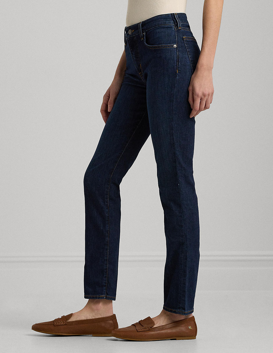 Jeans straight corte cintura para mujer 5