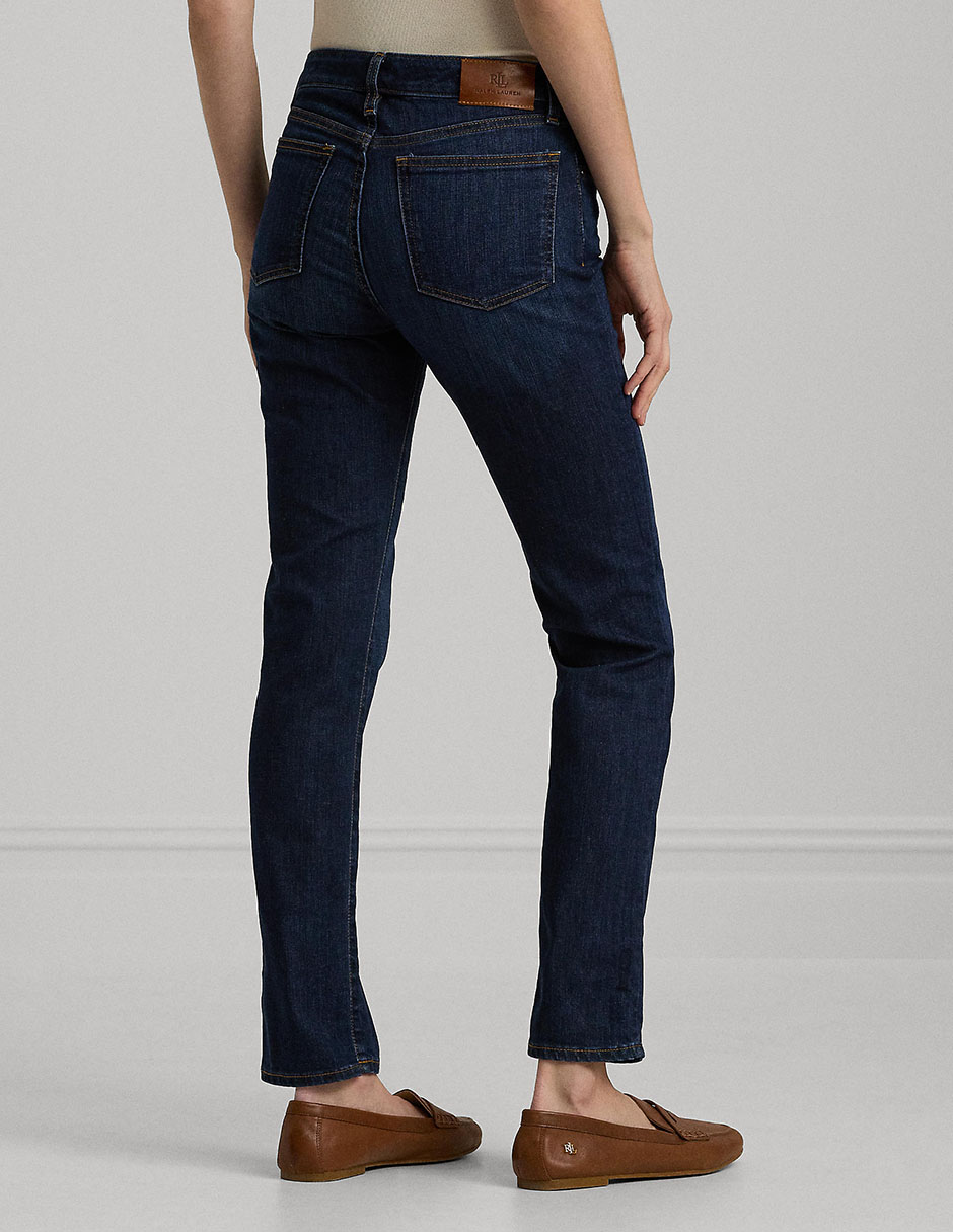 Jeans straight corte cintura para mujer 4