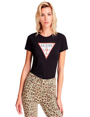 Playera manga corta cuello redondo para mujer