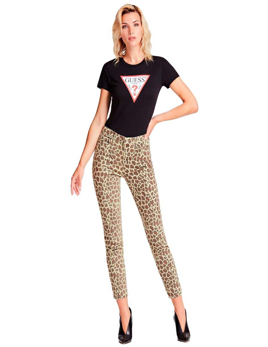 Playera manga corta Guess cuello redondo para mujer