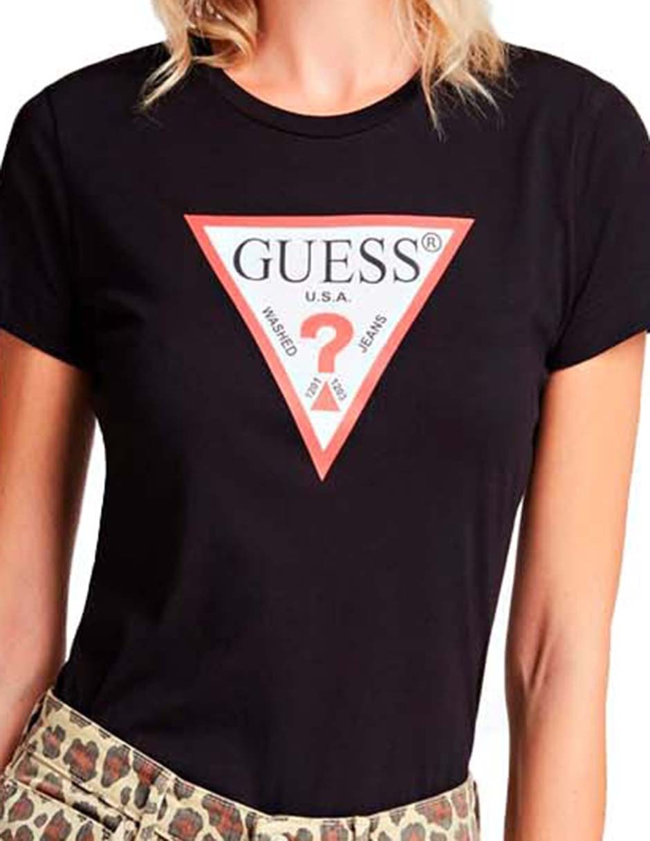Playera manga corta Guess cuello redondo para mujer