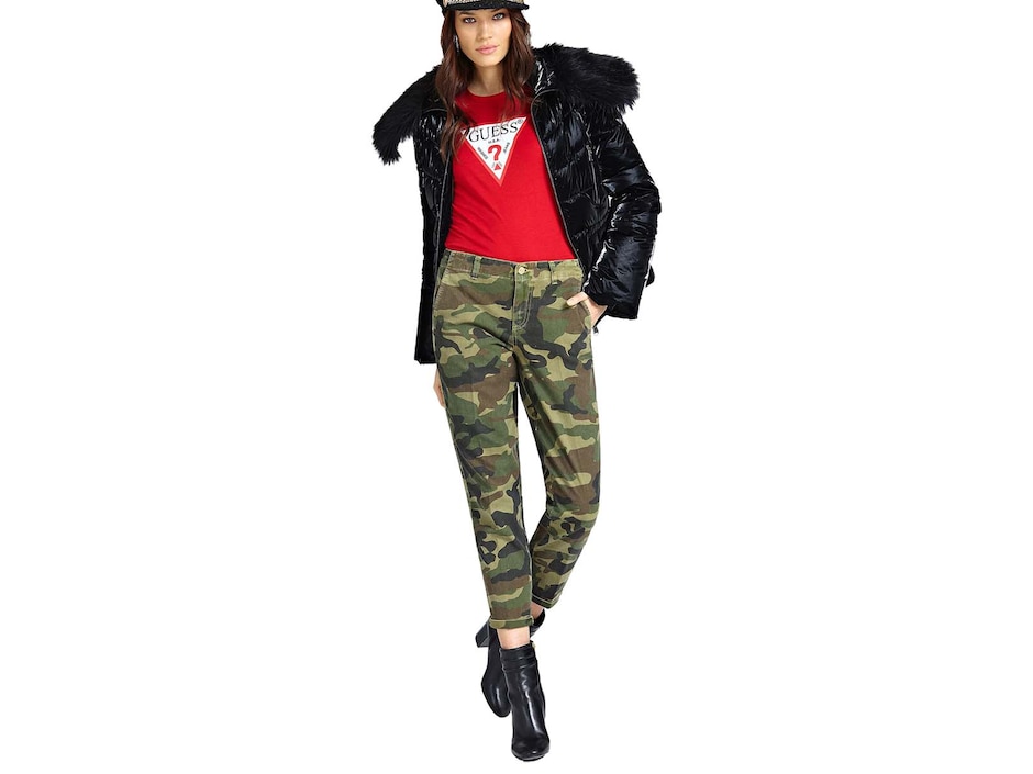 Playera manga corta Guess cuello redondo para mujer