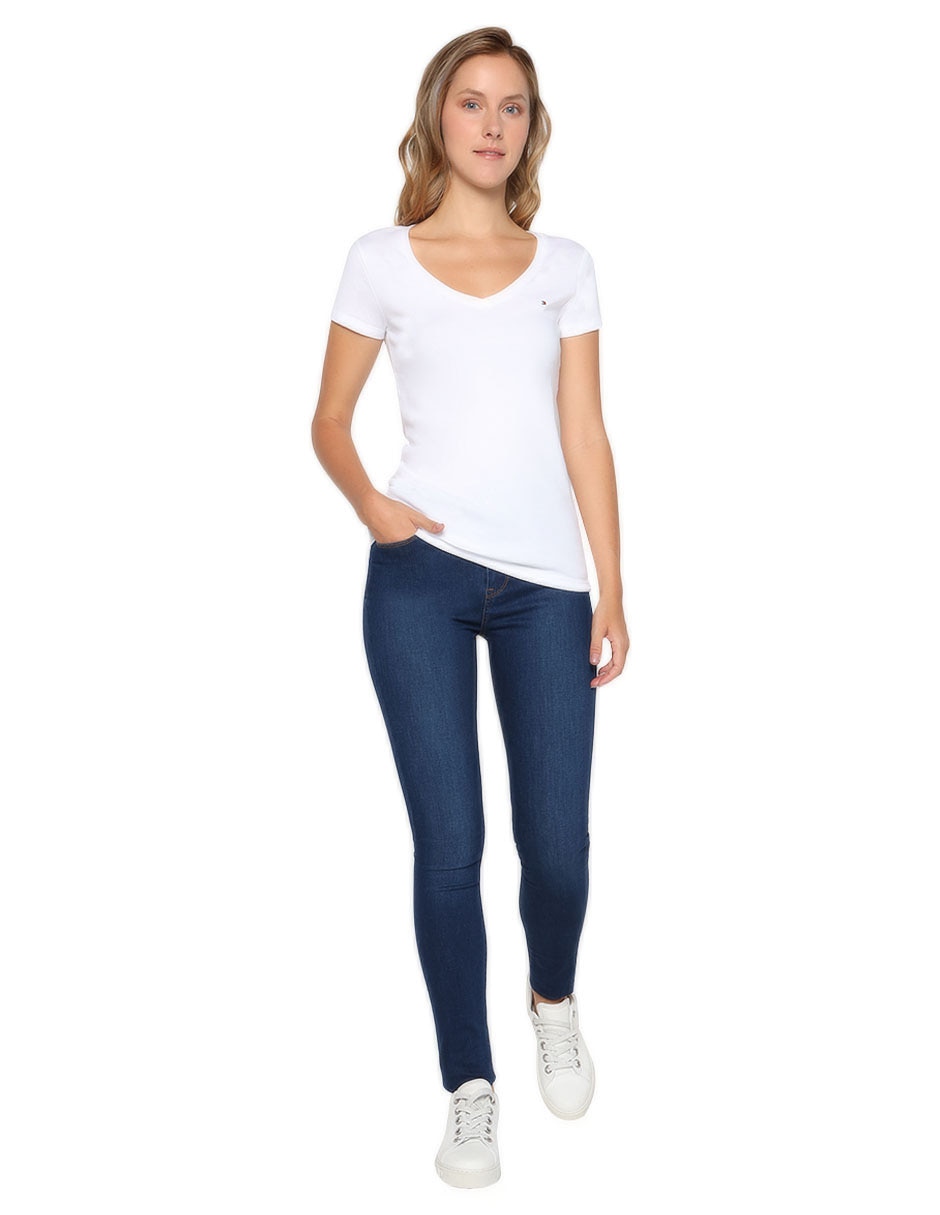 Playera manga corta cuello v mujer Playera manga corta cuello v mujer
