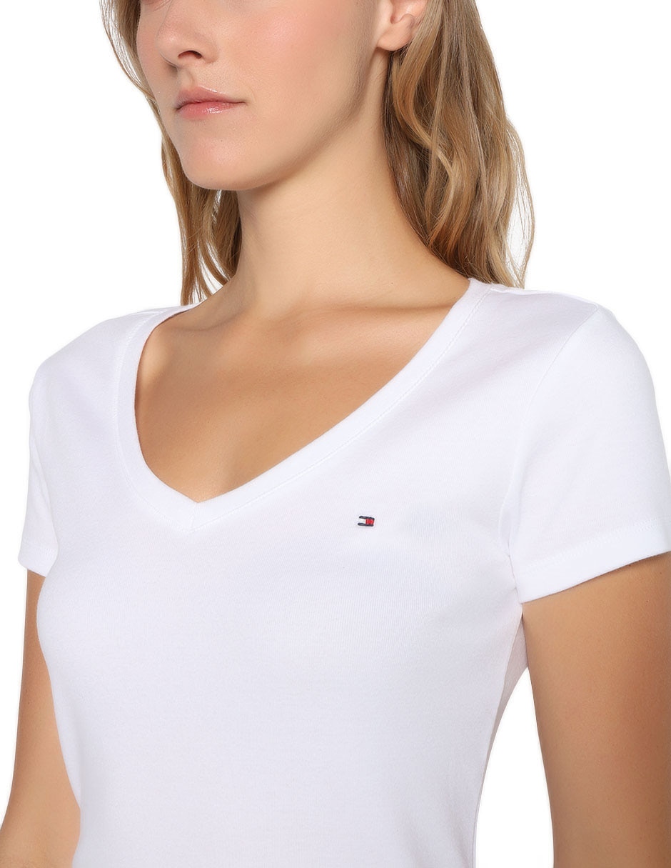 Playera manga corta cuello v mujer 4