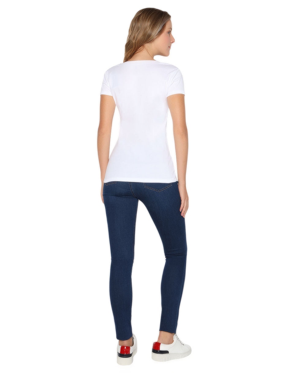 Playera manga corta cuello v mujer 3