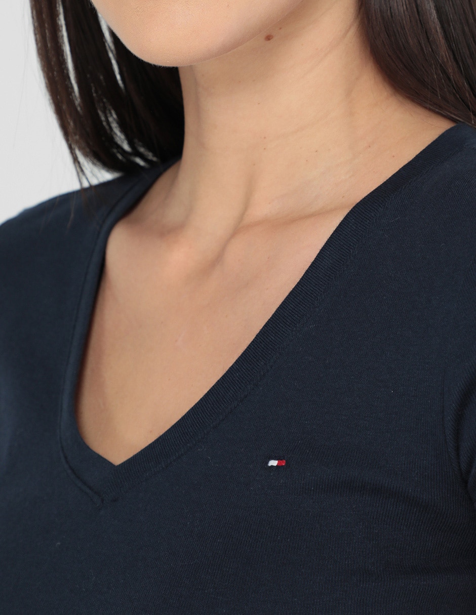 Playera manga corta cuello v mujer 3