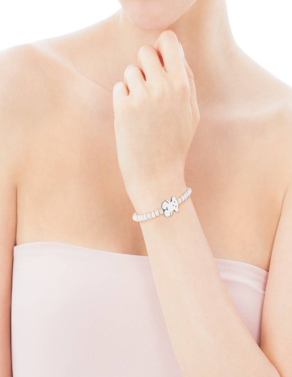 Brazalete de plata con perla p 925 Sweet Dolls con acabado lustre 3