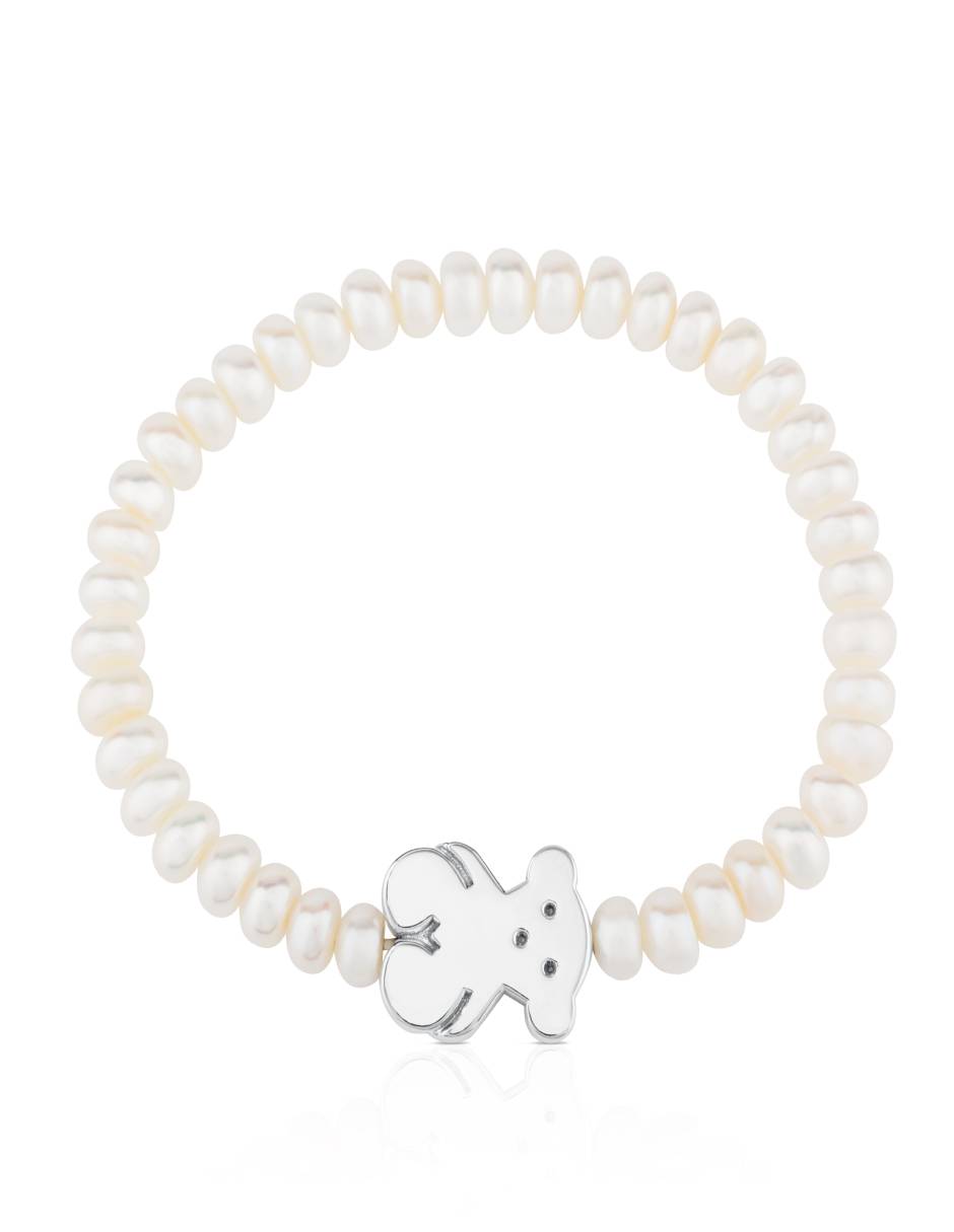 Brazalete de plata con perla p 925 Sweet Dolls con acabado lustre 4