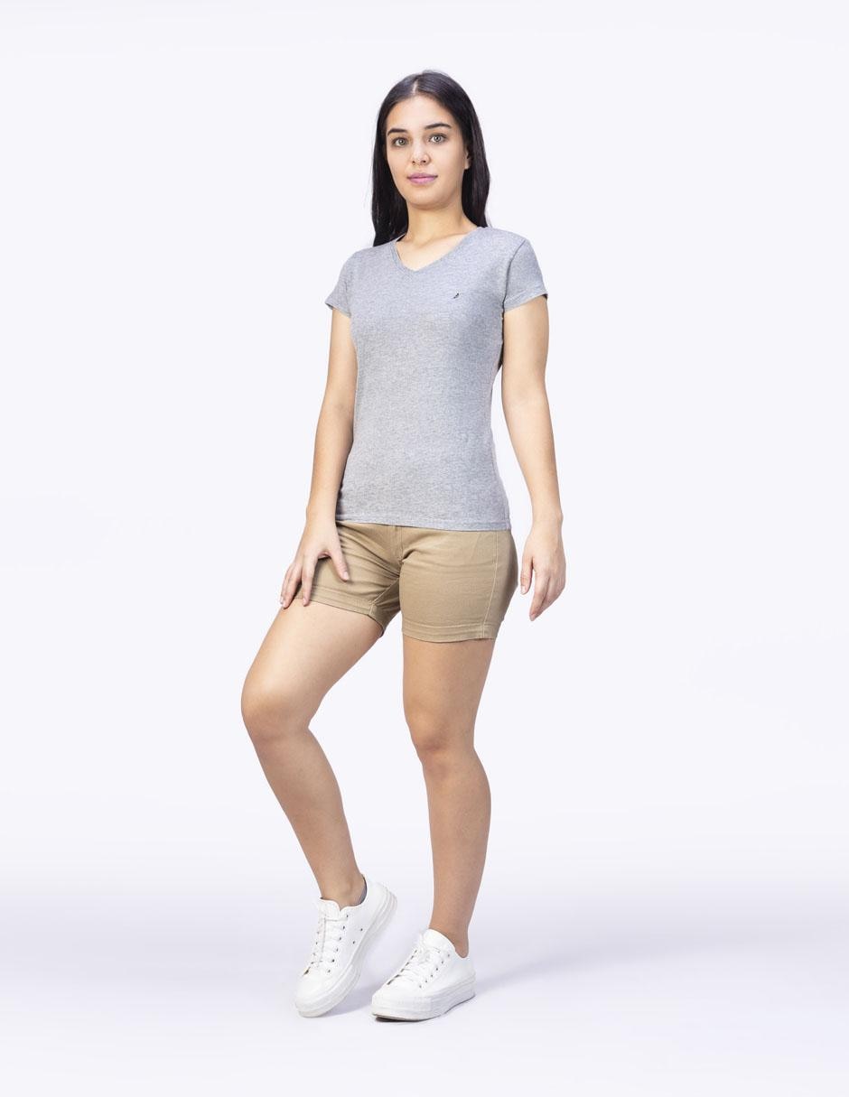 Playera manga corta cuello redondo mujer 3