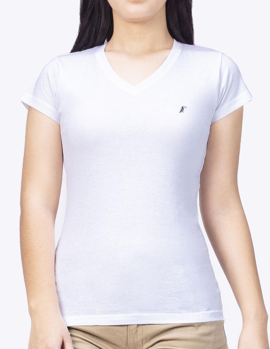 Playera manga corta cuello redondo mujer