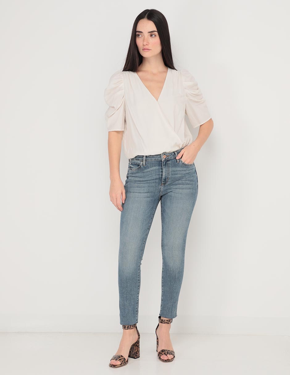 Jeans skinny corte cintura para mujer 3