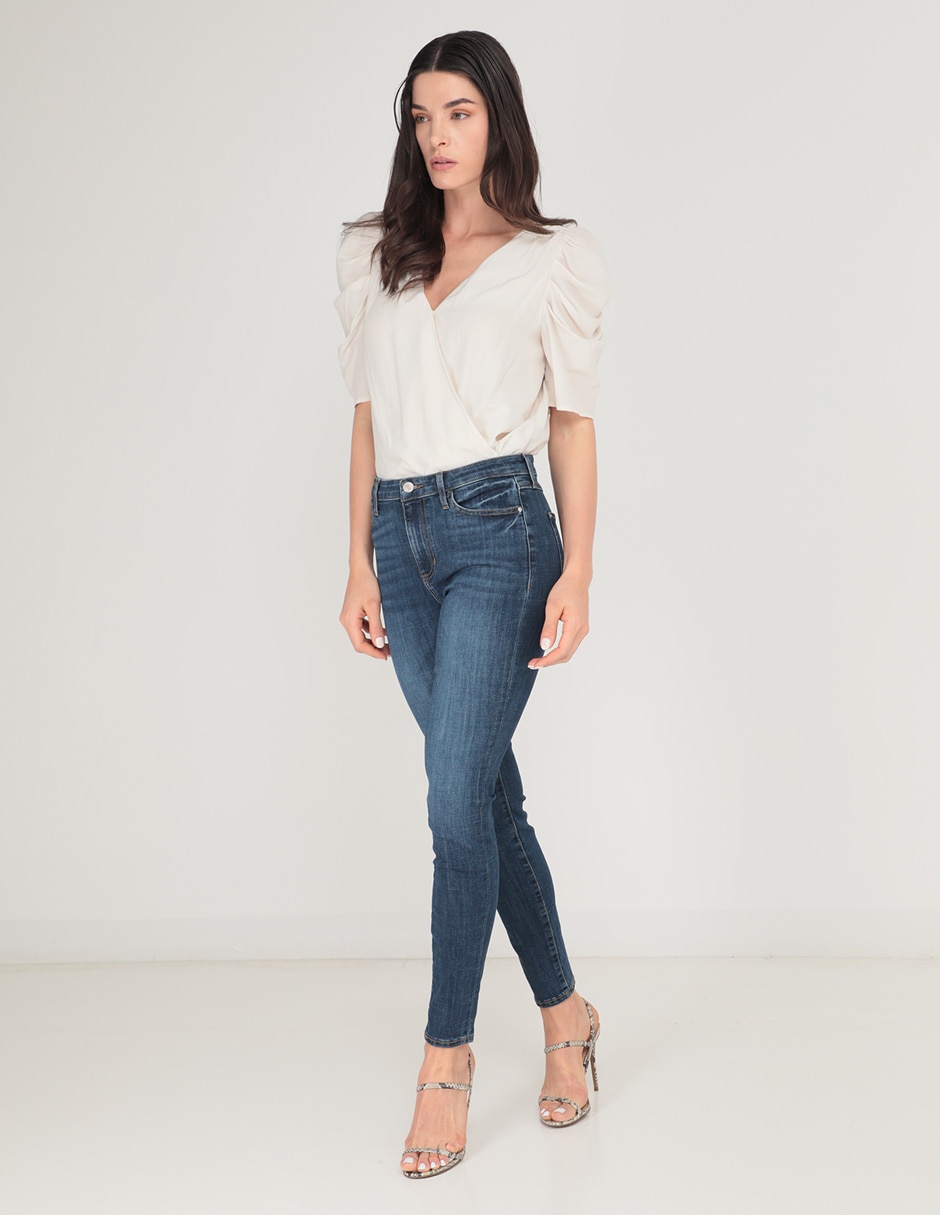 Jeans skinny corte cintura para mujer 3