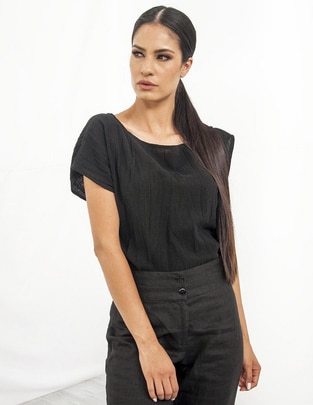Blusa Angelozano manga corta para mujer Blusa Angelozano manga corta para mujer