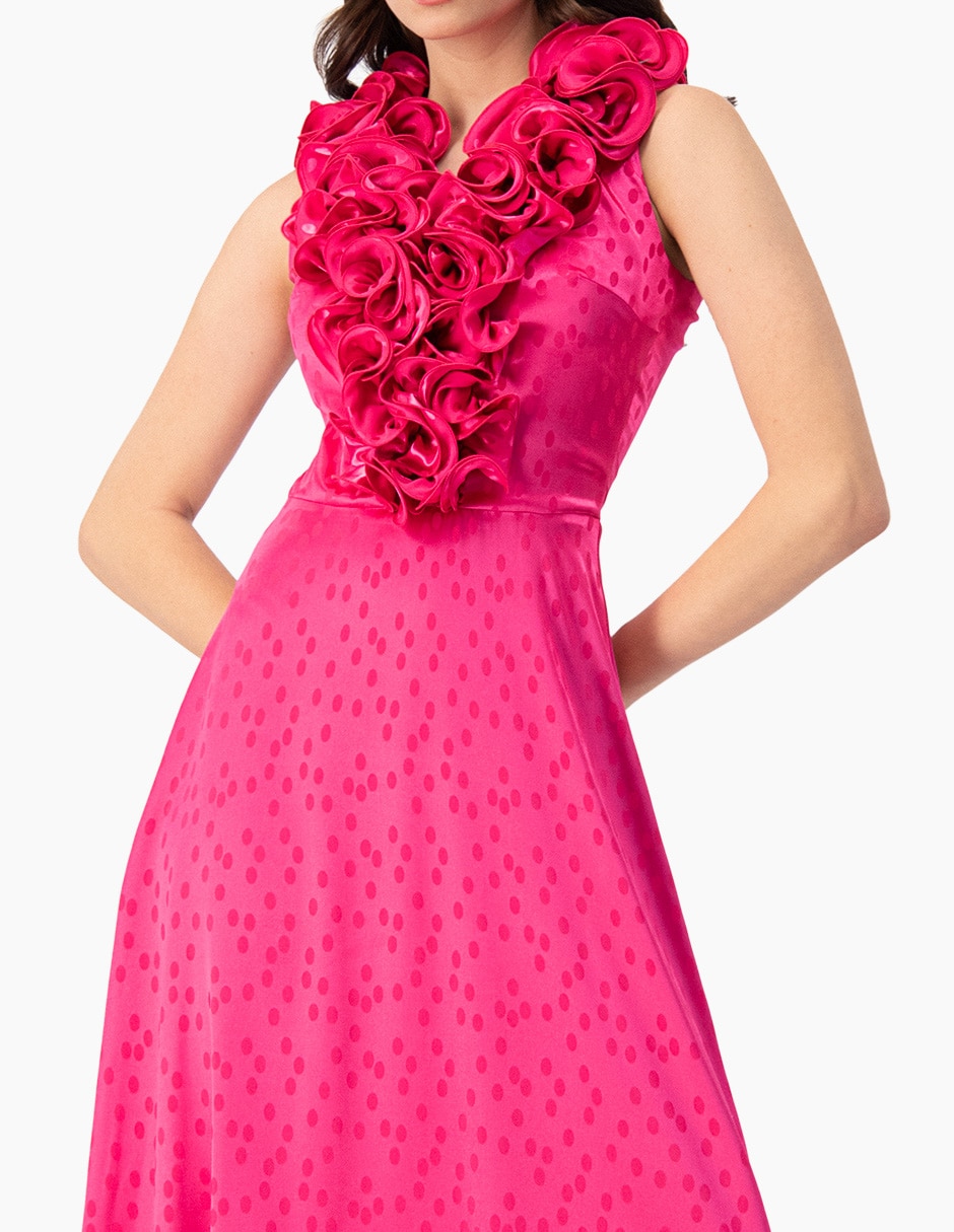 Vestido largo de fiesta escote V 4