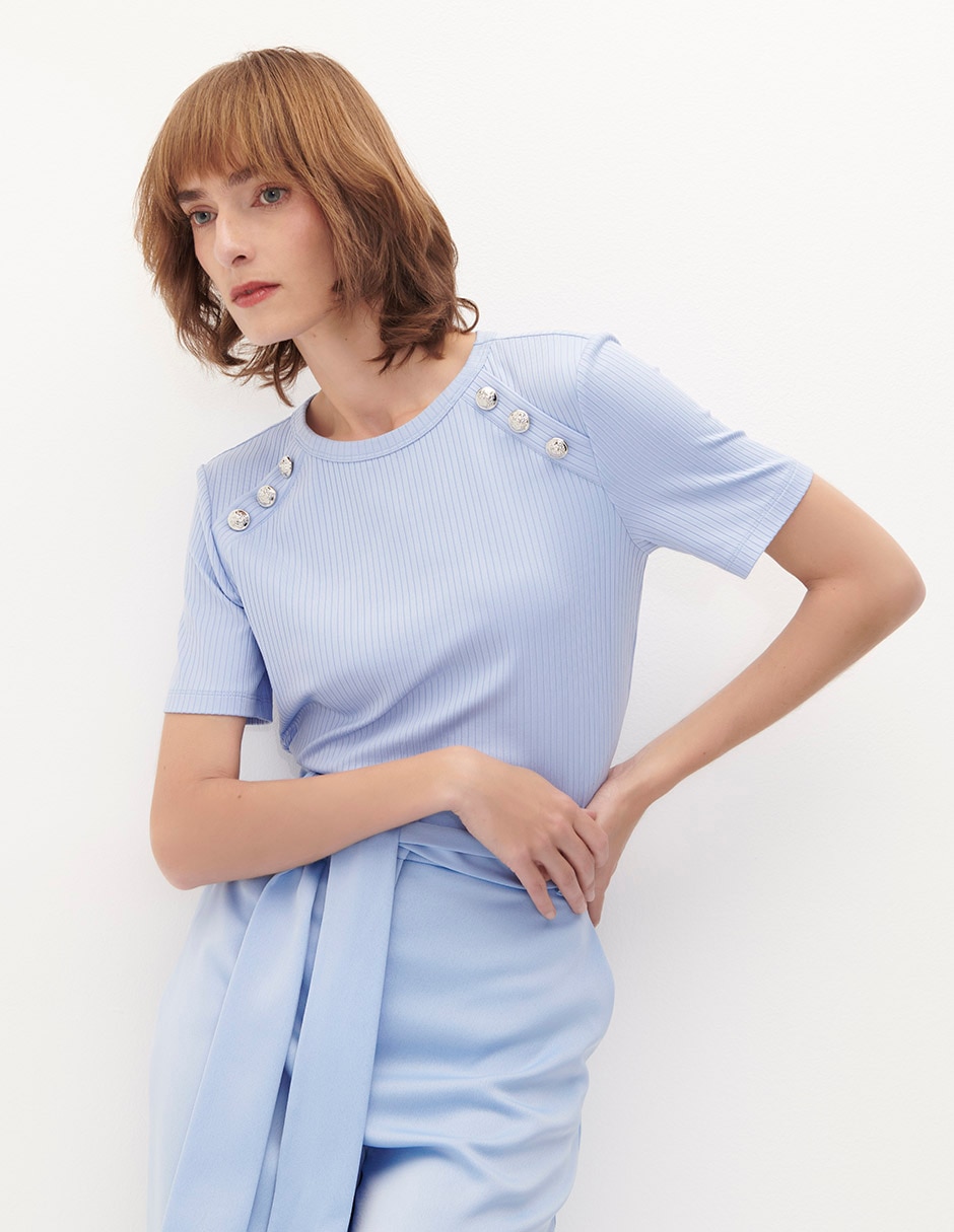 Blusa manga corta para mujer 5