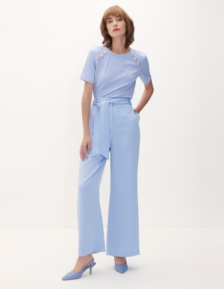 Blusa manga corta para mujer 7