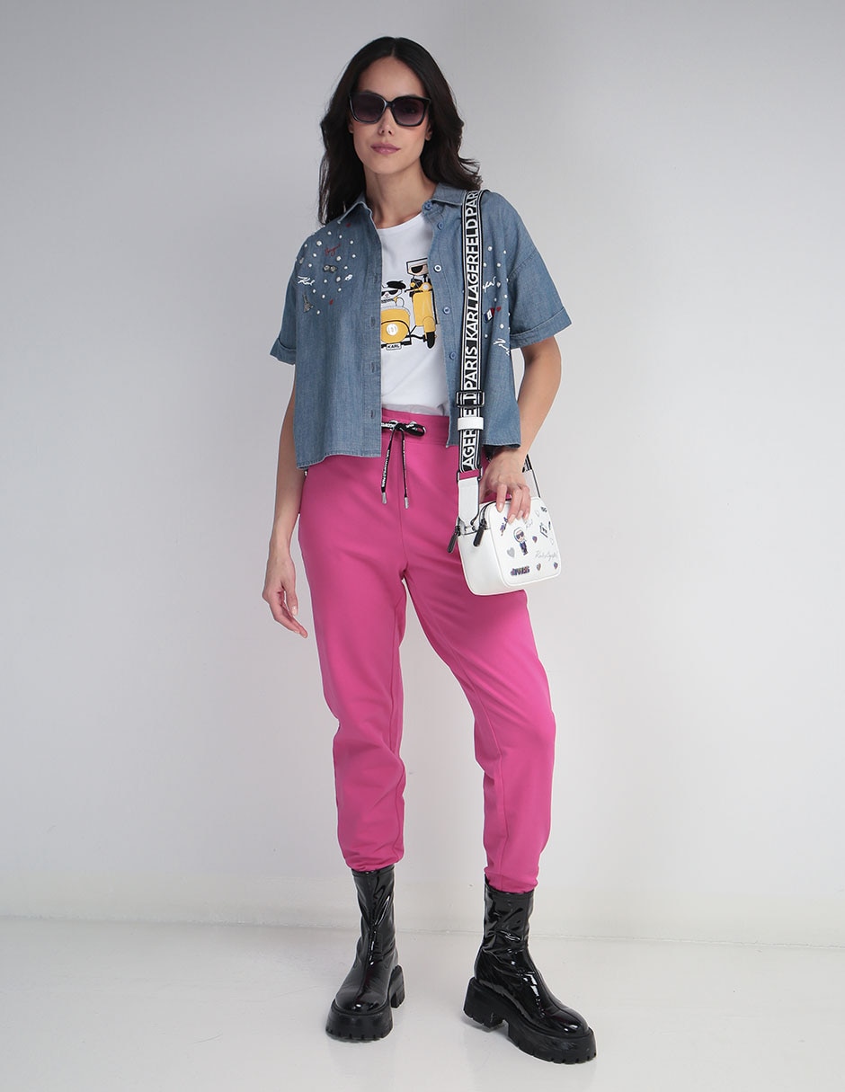 Playera manga corta cuello redondo mujer 4