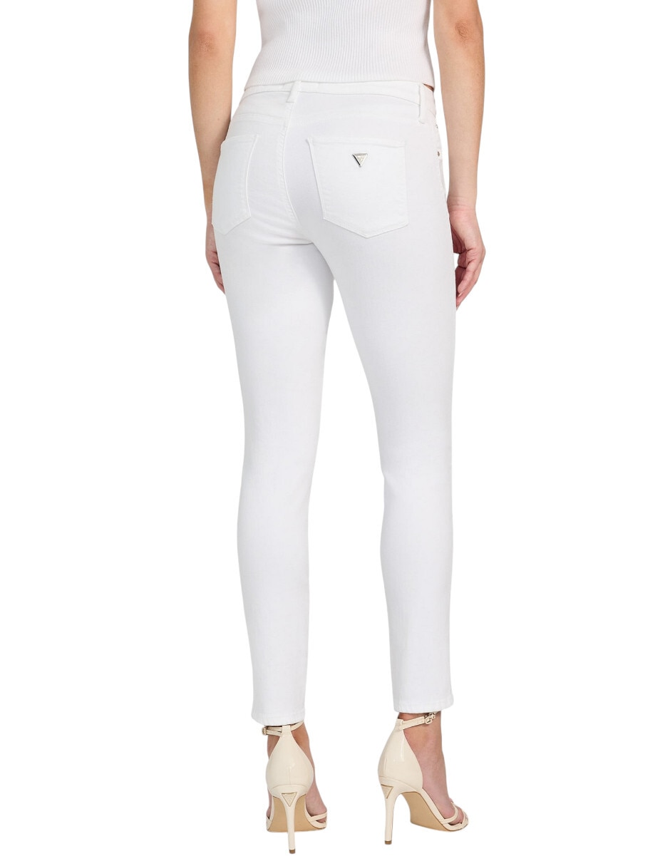 Jeans slim corte cintura para mujer 4