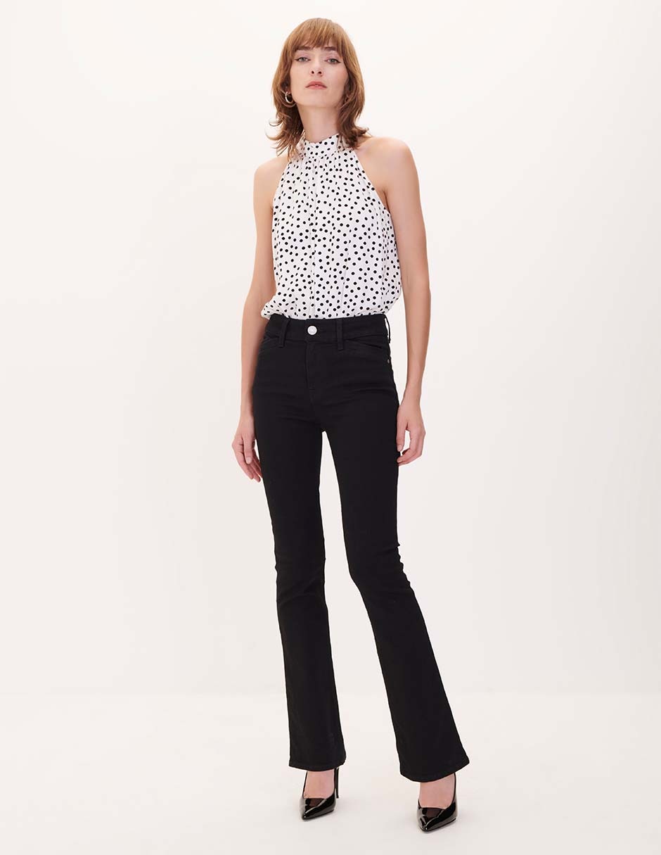 Jeans bota Julio corte cintura para mujer