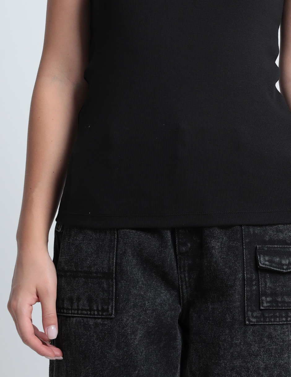 Top cuello alto tirante espalda en t 5