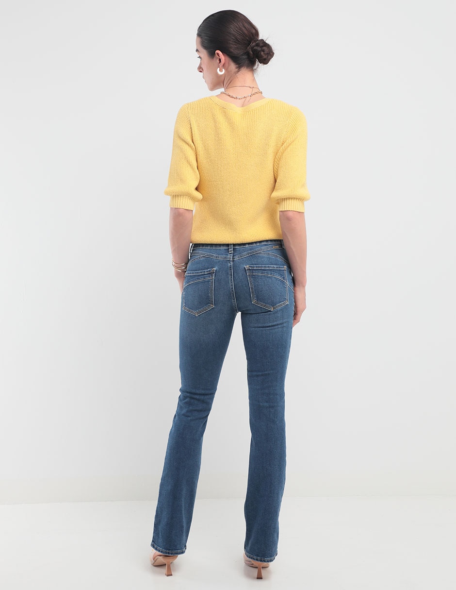 Jeans slim Julio corte cintura para mujer