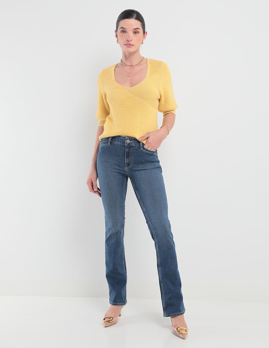 Jeans slim Julio corte cintura para mujer
