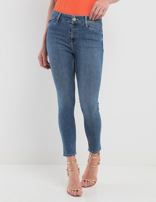 Jeans skinny corte cintura para mujer Jeans skinny corte cintura para mujer