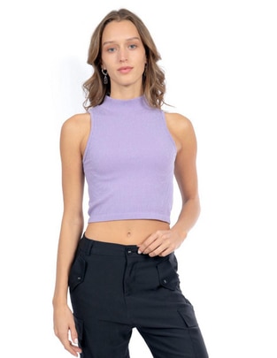 Top cuello alto tirante ancho Top cuello alto tirante ancho