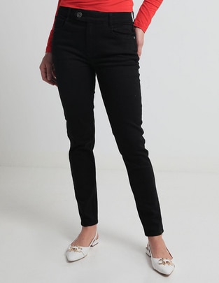Jeans straight corte cintura para mujer Jeans straight corte cintura para mujer