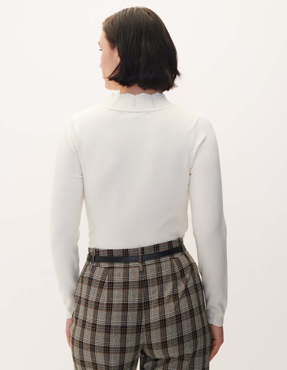 Suéter cuello redondo para mujer