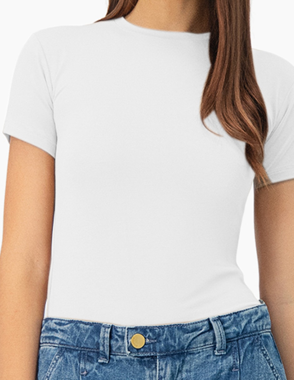 Playera manga corta cuello redondo mujer 5