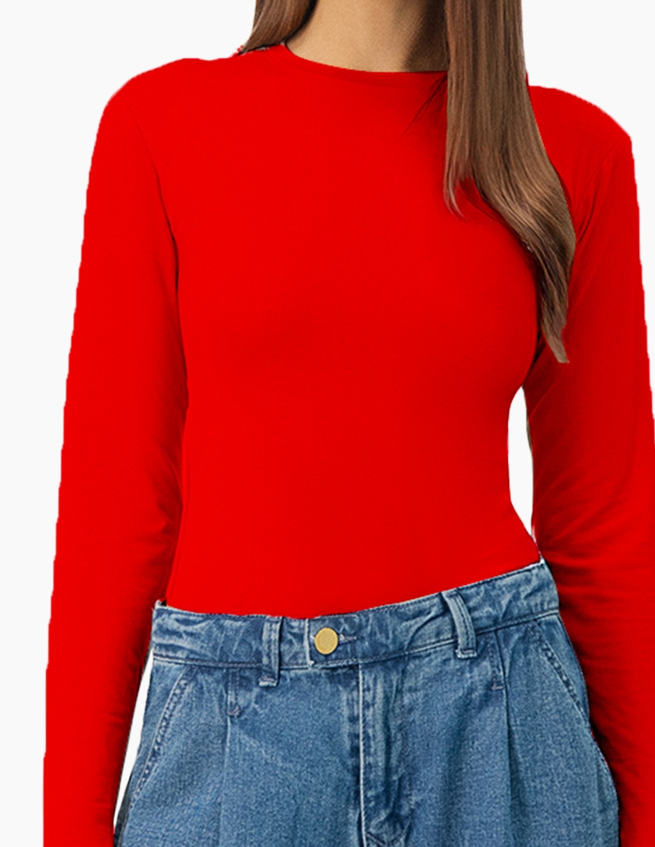 Blusa manga larga para mujer 4