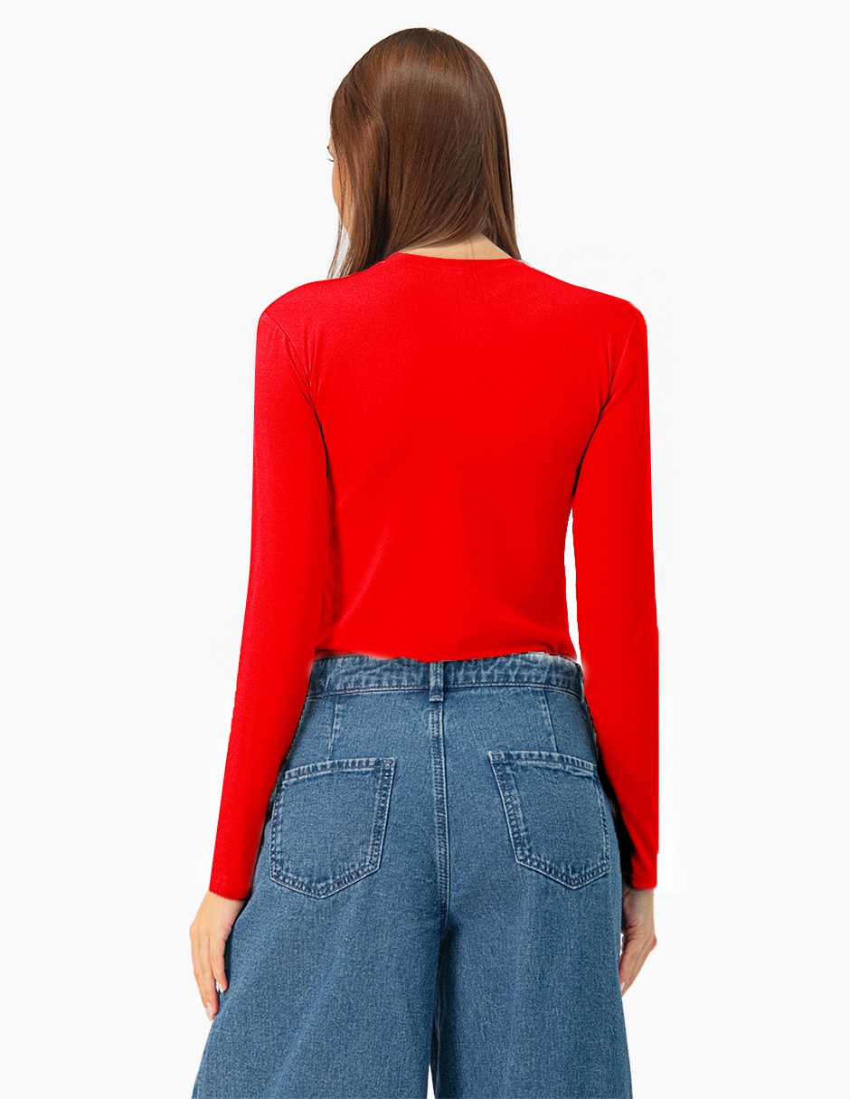 Blusa manga larga para mujer 5