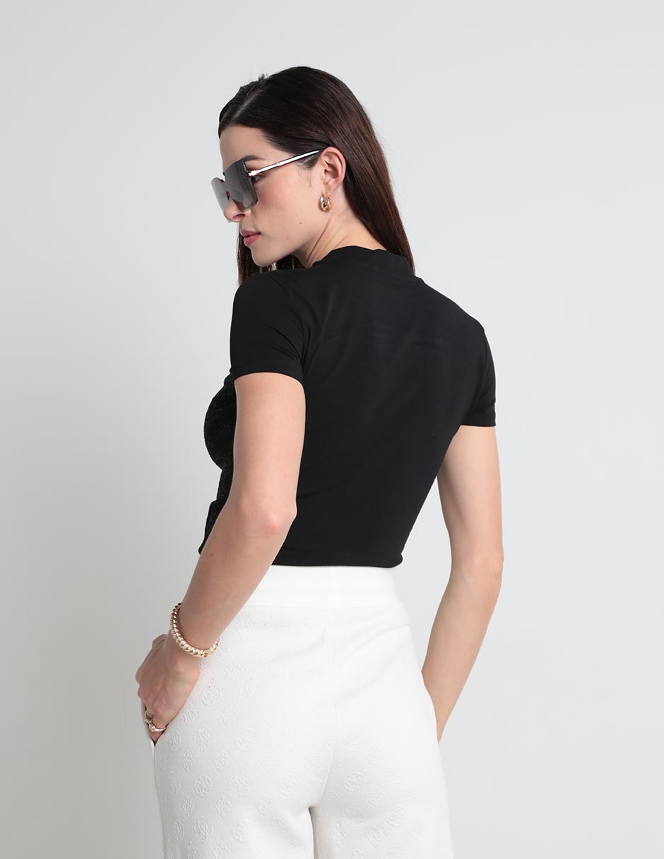 Playera manga corta Guess cuello redondo para mujer