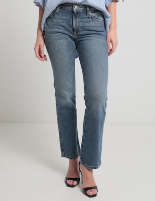 Jeans slim corte cadera para mujer