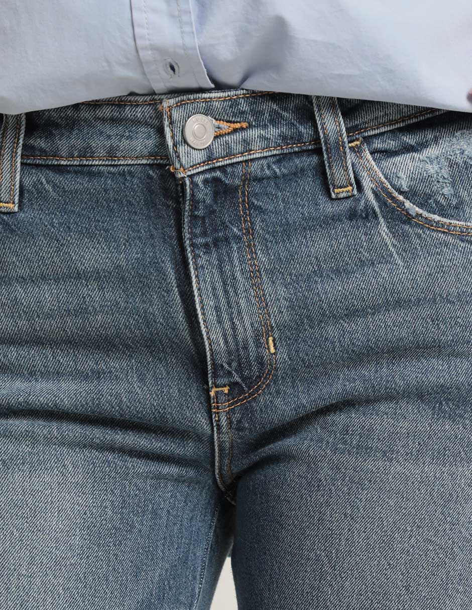 Jeans slim corte cadera para mujer 4
