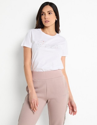 Playera manga corta cuello redondo para mujer Playera manga corta cuello redondo para mujer
