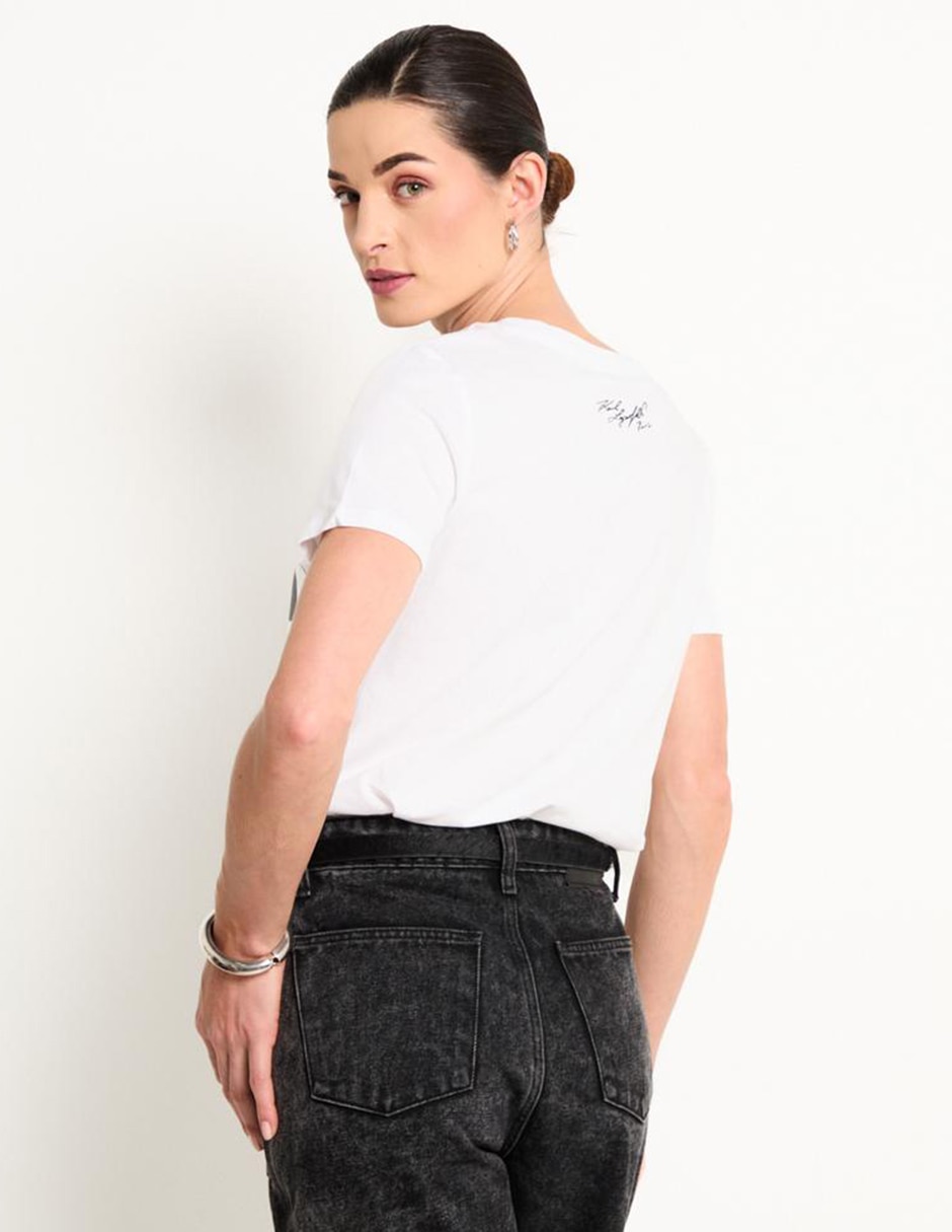 Playera manga corta cuello redondo mujer 5