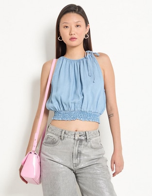 Top cuello redondo Top cuello redondo
