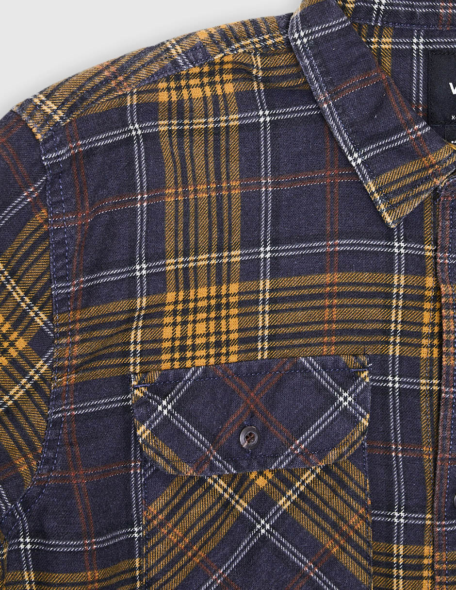 Camisa casual Vans Otis Is woven de algodón
manga larga para niño