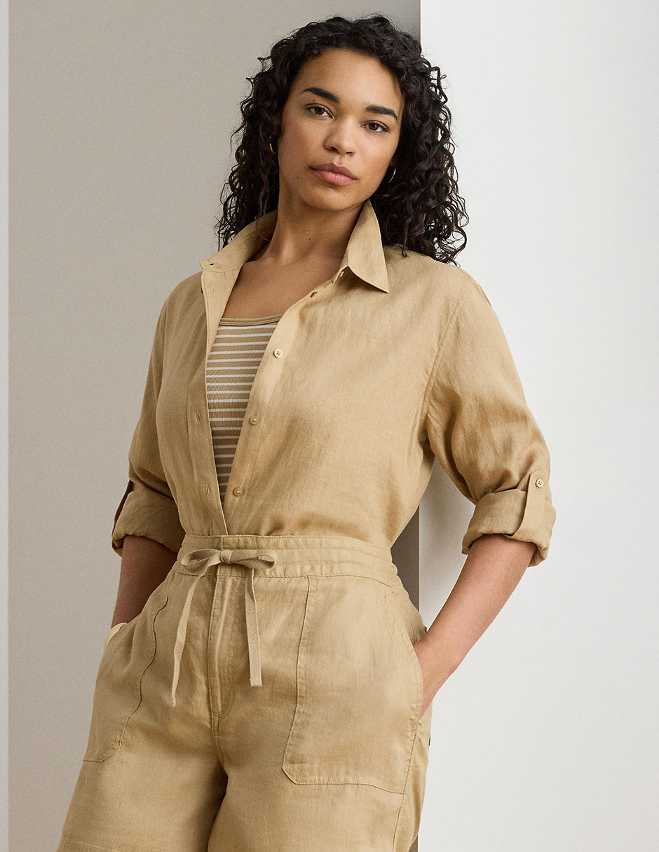 Blusa camisera manga larga para mujer Blusa camisera manga larga para mujer