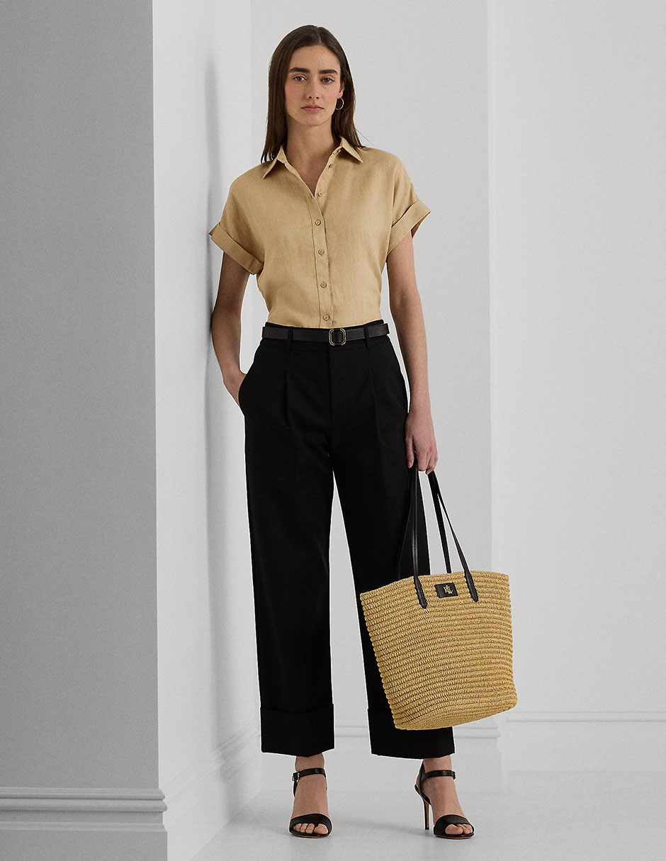 Blusa camisera manga corta para mujer 3
