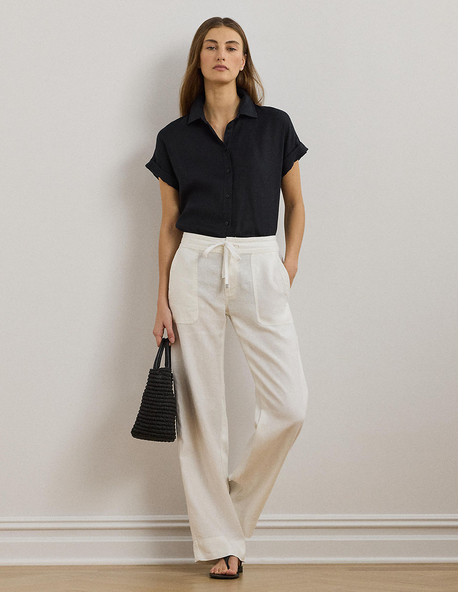 Blusa camisera Lauren Ralph Lauren manga corta para mujer