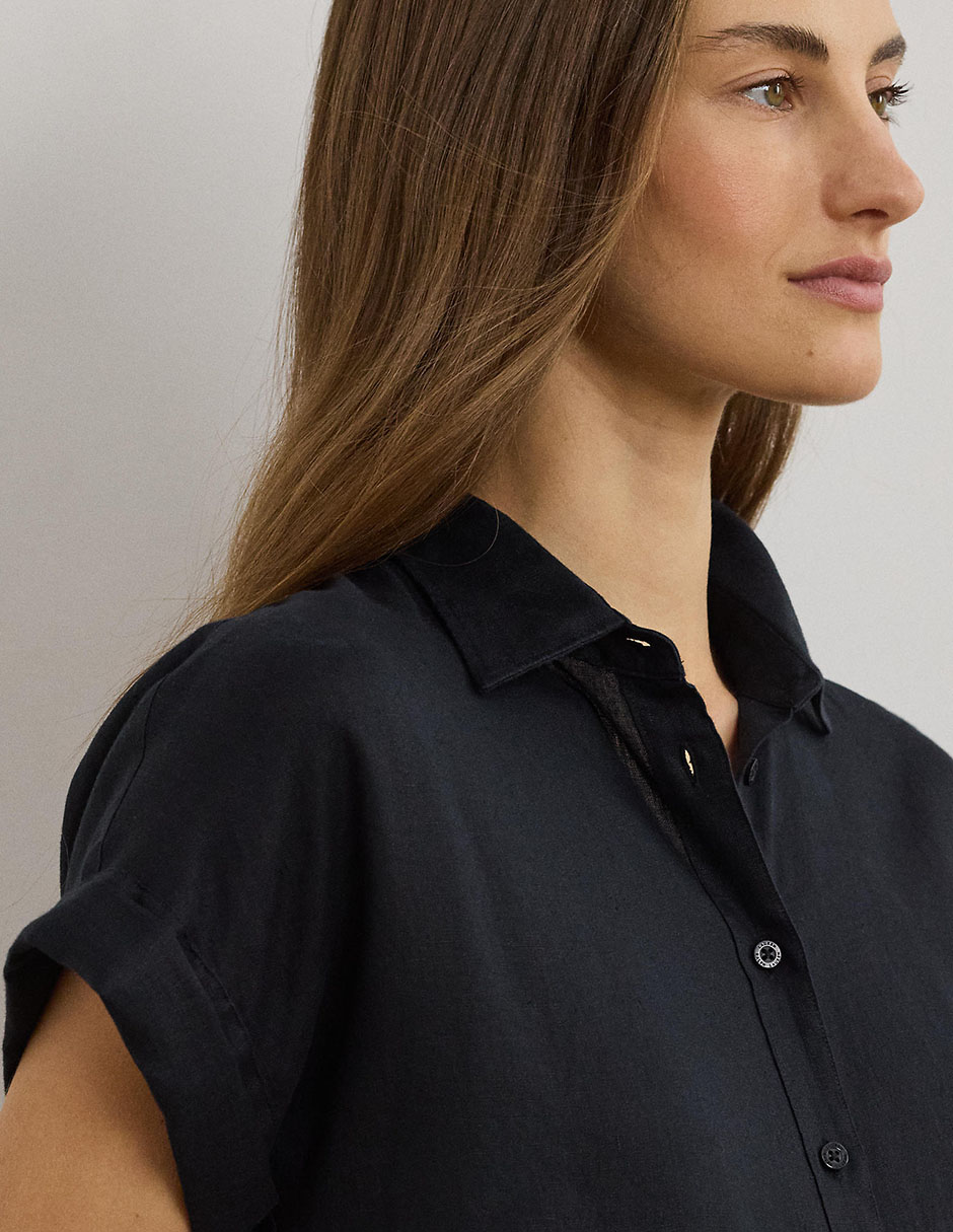 Blusa camisera Lauren Ralph Lauren manga corta para mujer