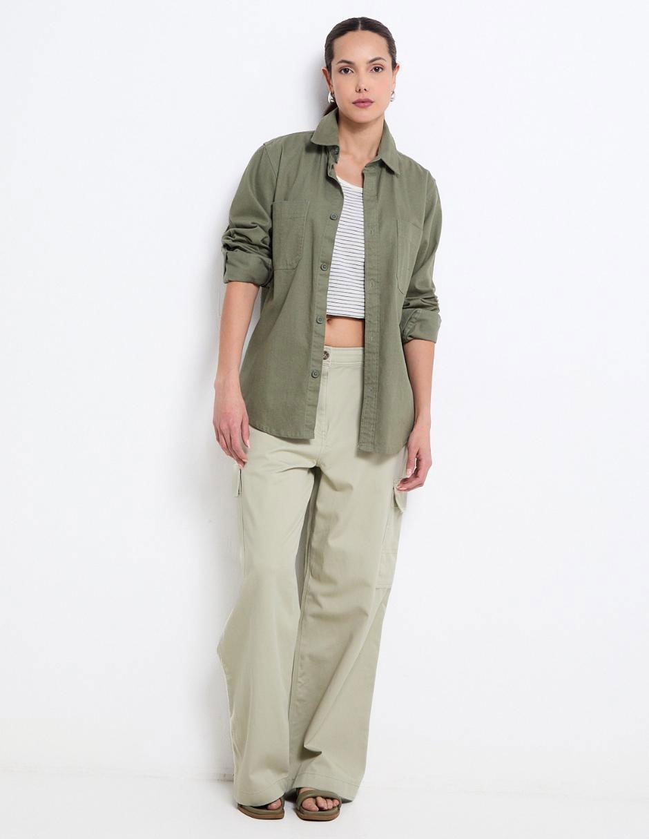 Pantalón cargo amplio para mujer