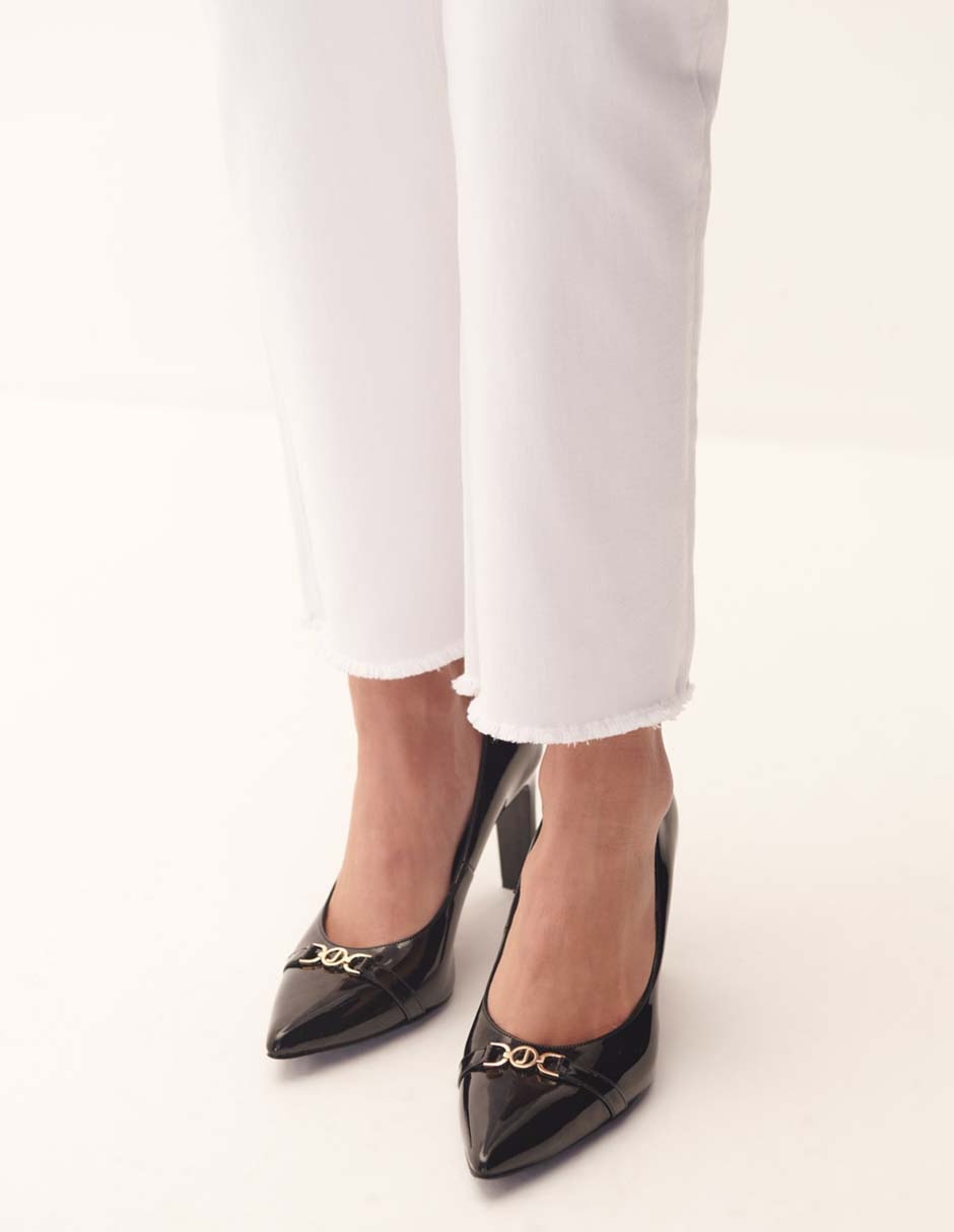 Jeans straight corte cintura para mujer 2