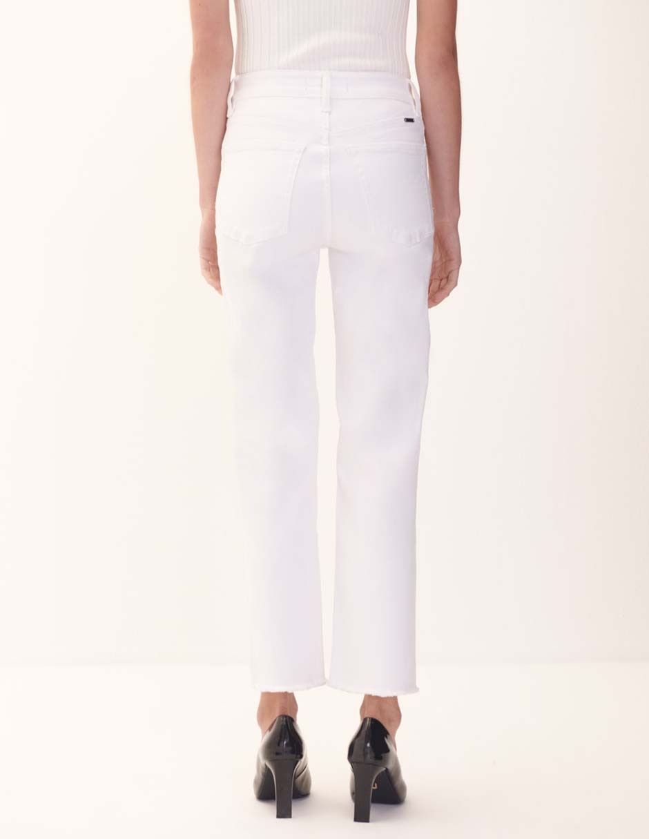 Jeans straight corte cintura para mujer 4